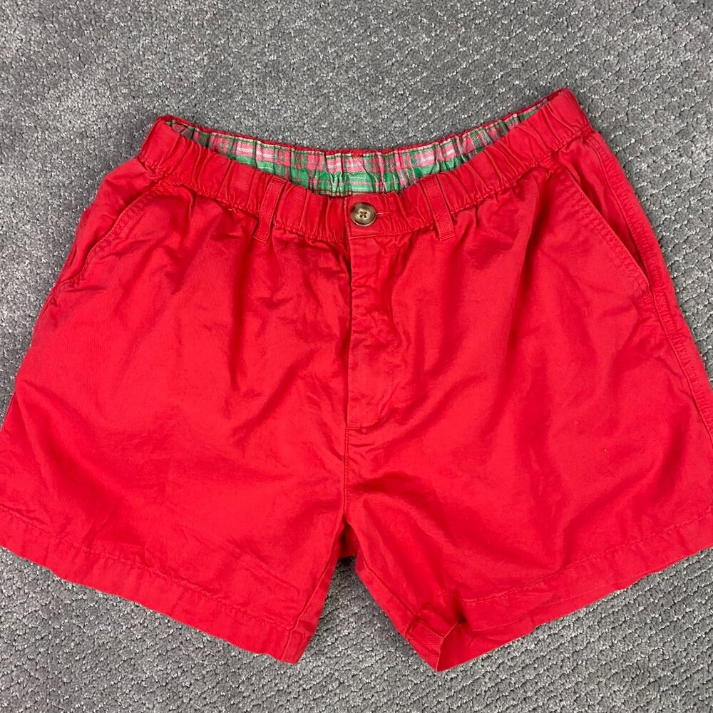 Vintage Chubbies Shorts Mens Large Red The Staples 4.5" Inseam Red Made in USA